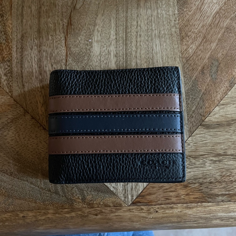 Coach leather bifold wallet